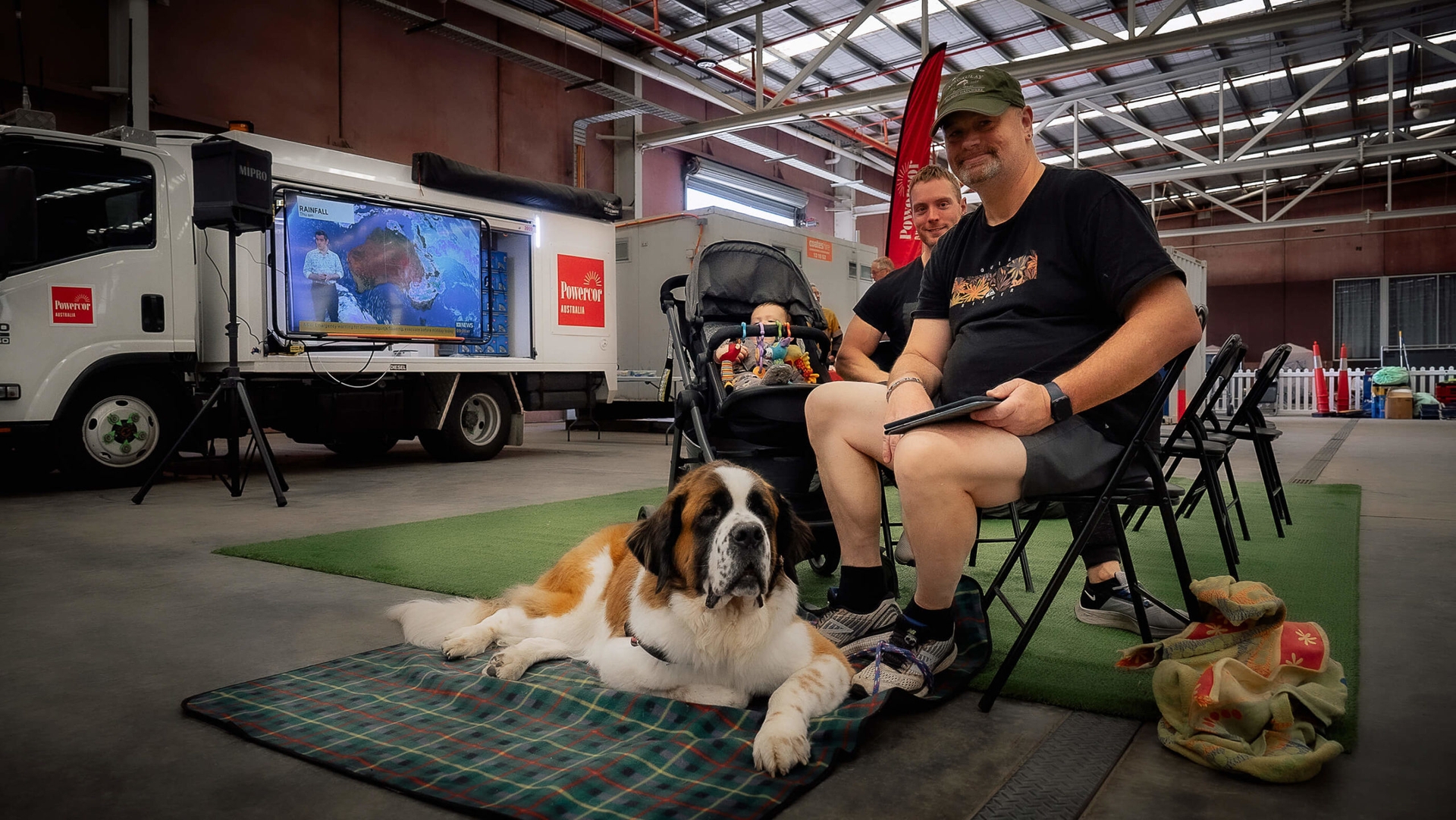 Our Mobile Engagement and Response Vehicle (fondly known as MERV) may be deployed into affected communities.  This provides an on-the-ground place to talk with our people about power supplies and offers 20 charging lockers for small devices like mobile phones as well as cup of hot tea.